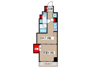 パークアクシス菊川ｽﾃｰｼｮﾝｲｰｽﾄの物件間取画像